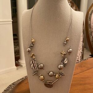 Chico's Gold and Silver Multi-Strand Necklace